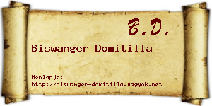 Biswanger Domitilla névjegykártya